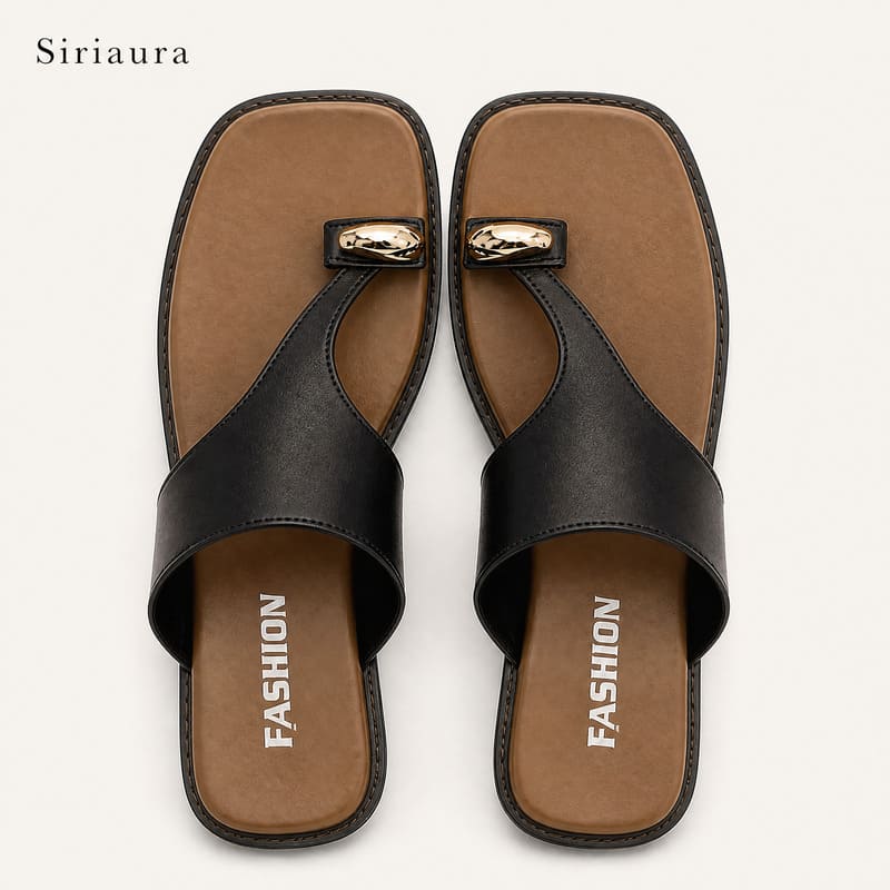 Siriaura I รองเท้าแตะคีบสไตล์วินเทจฝรั่งเศส