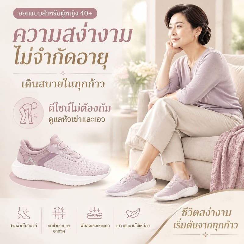 Siriaura I รองเท้าเพื่อสุขภาพไม่ต้องก้มกราบ สัมผัสความสบายขั้นสุด ให้ทุกนิ้วเท้าได้ผ่อนคลายเต็มที่